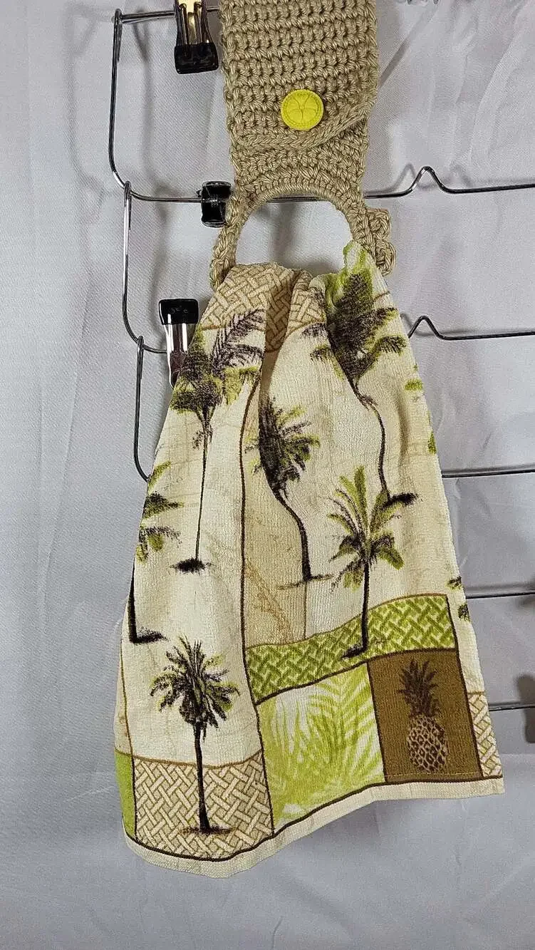 Handmade Crochet Top Hanging Kitchen Hand Towel